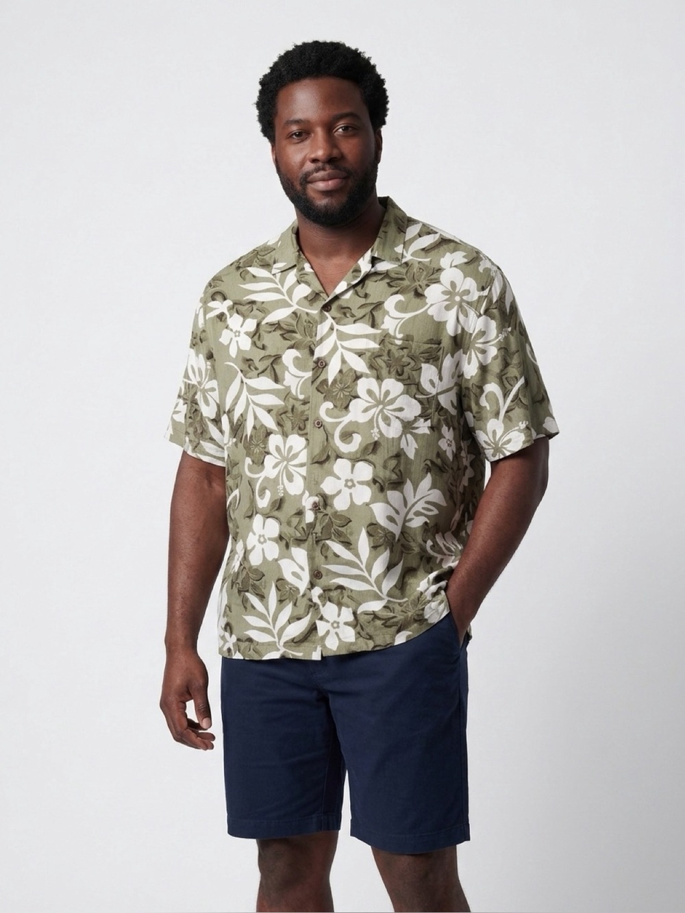 VTG Hawaiian Reserve
Collection XL Rayon Aloha
Shirt Olive Green Foliage. EUC